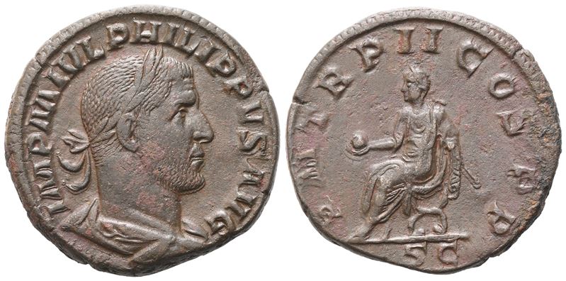 Philip i (244-249), Sestertius, Rome, 245; Æ (19,83 G; 29,5 MM; 12 H)