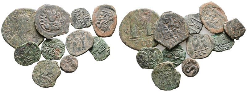 Lot Of 11 Byzantine Follis
