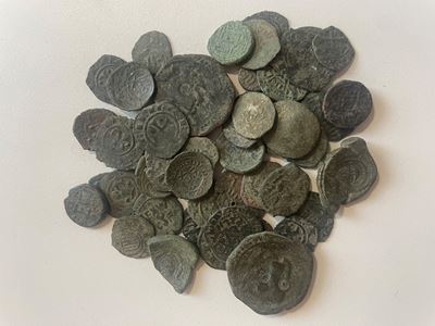 Lot Of 49 Medieval Coins. Lot Sold As Is, No Return