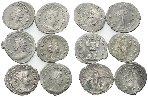  Lot of 6 Æ coins to be catalogued. Lot sold as is, no returns.