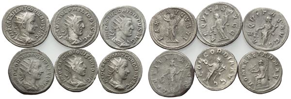  Lot of 6 AR coins to be catalogued. Lot sold as is, no returns.