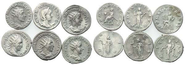  Lot of 6 AR coins to be catalogued. Lot sold as is, no returns.