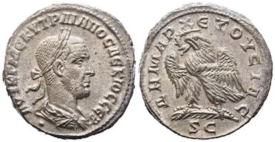 Trajan Decius (249-251), Tetradrachm, Antiochia (syria), 249-251; Bi (12,28 G; 25,7 MM; 11 H)
