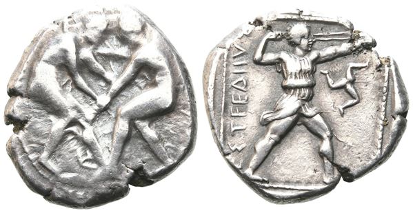 Pamphylia, Aspendos, c. 420-410 BC. AR Stater (22 mm, 10.82 g).  - Auction GREEK & ROMAN PROVINCIAL COINS AND NUMISMATIC LITERATURE Including a wide selection of Alexandrian Coins from the Dattari Collection - Bertolami Fine Art - Prague