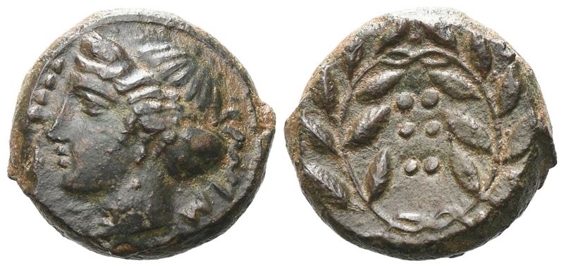 Sicily, Himera, C. 420-407 Bc. Æ Hemilitron (16 MM, 4.59 G).