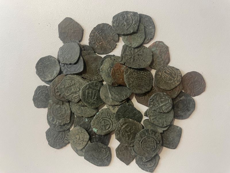 Lot Of 59 Medieval Coins. Lot Sold As Is, No Return