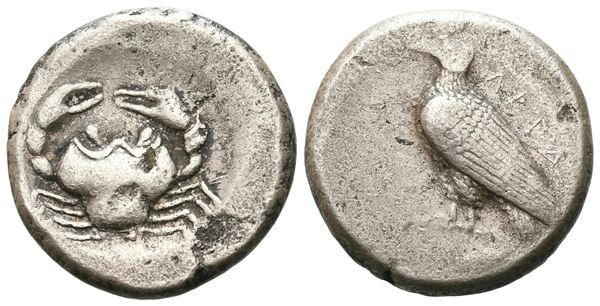 Sicily, Akragas, c. 510-495 BC. AR Didrachm (20 mm, 7.51 g).