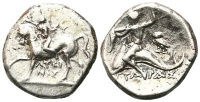 Southern Apulia, Tarentum, C. 272-240 Bc. Ar Nomos (18 MM, 6.32 G).