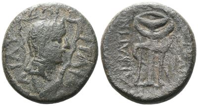 Sicily, Lilybaeum. L. Sempronius Atratinus, 36 Bc. Æ (27 MM, 18.08 G).