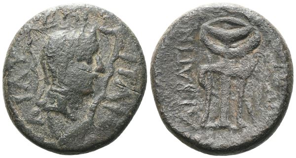 Sicily, Lilybaeum. L. Sempronius Atratinus, 36 BC. Æ (27 mm, 18.08 g).