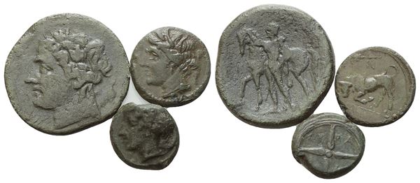  Lot of 3 Æ coins to be catalogued. Lot sold as is, no returns.