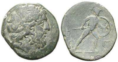 Sicily, Messana, The Mamertinoi, C. 220-200 Bc. Æ Pentonkion (26 MM, 9.95 G).