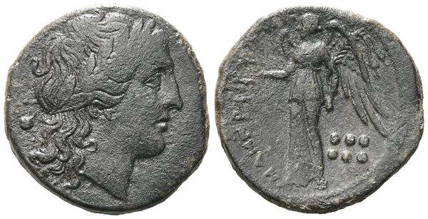 Sicily, Messana, The Mamertinoi, 211-208 BC. Æ Hemilitron (23 mm, 8.86 g).
