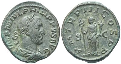 Philip i (244-249), Sestertius, Rome, C. 246; Æ (17,70 G; 30,8 MM; 12 H)