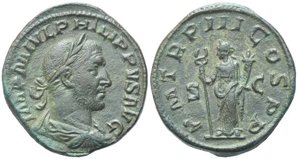 Philip I (244-249), Sestertius, Rome, c. 246; Æ (17,70 g; 30,8 mm; 12 h)