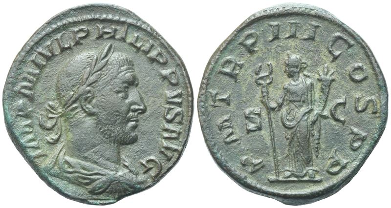 Philip i (244-249), Sestertius, Rome, C. 246; Æ (17,70 G; 30,8 MM; 12 H)