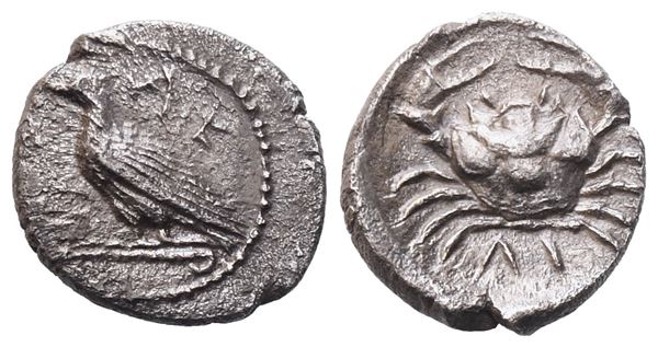 Sicily, Akragas, AR Litra (0,67 g; 10,3 mm; 8 h)