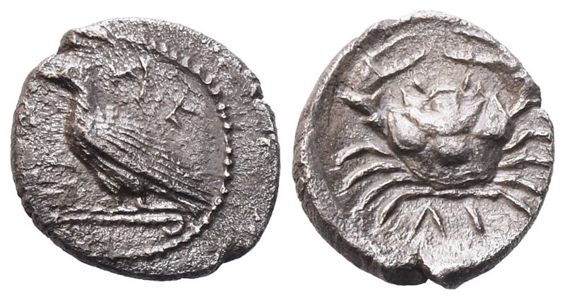 Sicily, Akragas (450-413 Bc), Litra; Ar (0,67 G; 10,3 MM; 8 H)