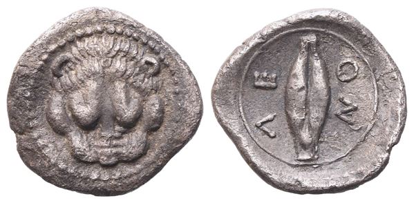 Sicily, Leontinoi (475-466 BC), Litra; AR (0,60 g; 10,6 mm; 12 h)
