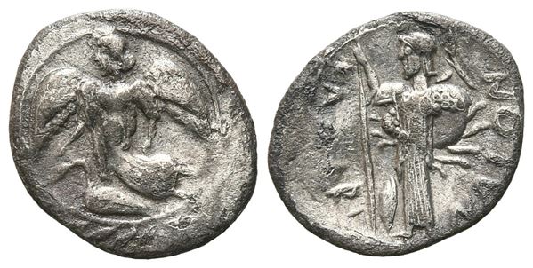 Sicily, Kamarina, c. 461-440/35 BC. AR Litra (12 mm, 0.75 g).