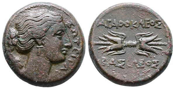 Sicily, Syracuse. Agathokles (317-289 BC). Æ Litra (23mm, 10.22g).  - Auction Greek, Roman and Byzantine Coins	 - Bertolami Fine Art - Prague