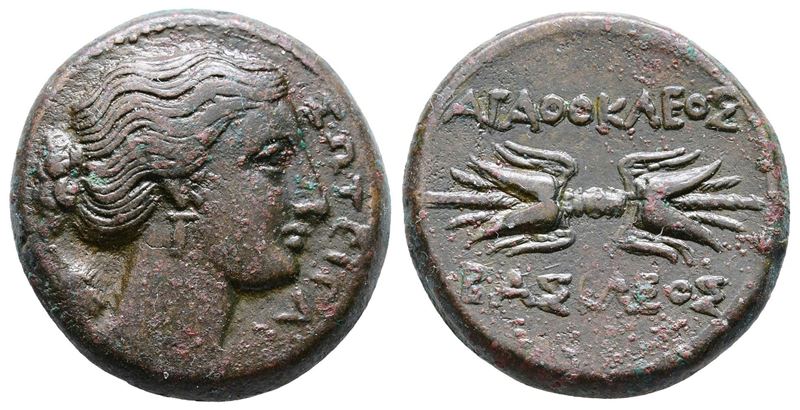 Sicily, Syracuse. Agathokles (317-289 Bc). Æ Litra (23mm, 10.22g).