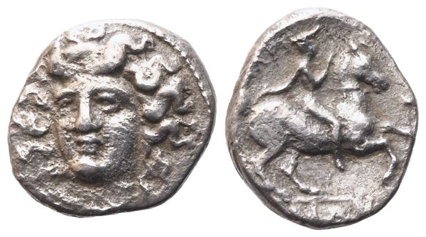 Greek Thessaly. Larissa circa 380-365 BC. Obol AR 12 mm., 1,08 g. very fine