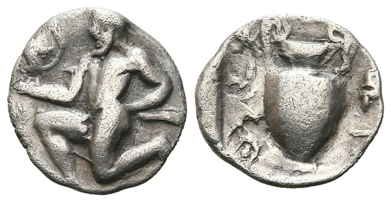 Island Of Thrace, Thasos, C. 404-340 Bc. Ar Trihemiobol (11 MM, 0.75 G).