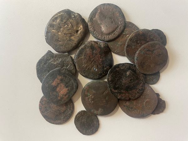 Lot of 17 Ae Roman coins. lot sold as is, no return