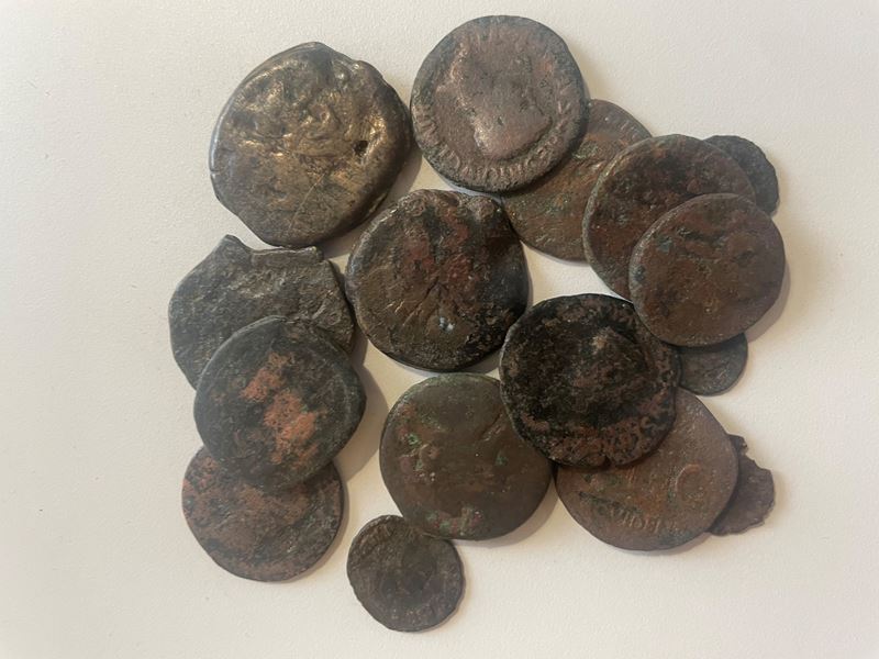 Lot Of 17 Ae Roman Coins. Lot Sold As Is, No Return