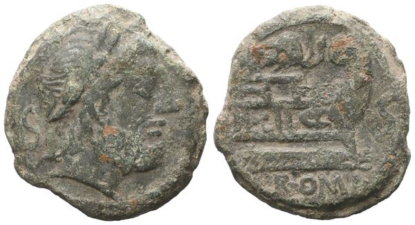 Anonymous, Semis, 128 BC; Æ (8,11 g; 22 mm; 8 h)