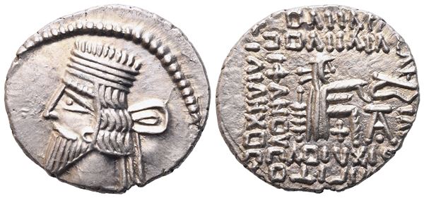 Kingdom of Parthia, Pakoros I (78-120), Drachm, Ekbatana; AR (3,75 g; 18,9 mm; 1 h)