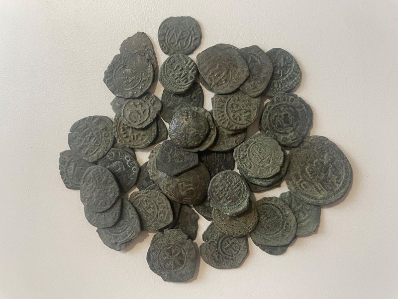 Lot Of 49 Medieval Coins. Lot Sold As Is, No Return