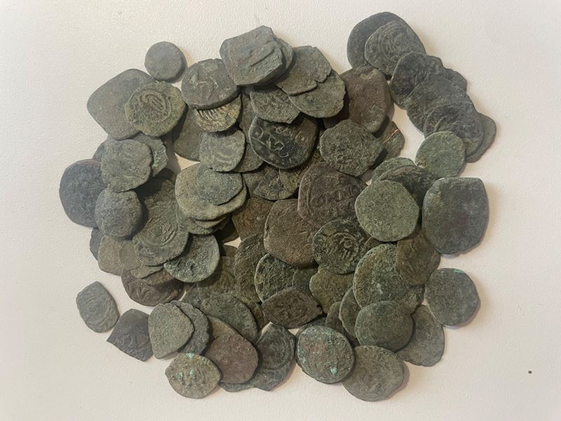 Lot Of 99 Medieval Coins. Lot Sold As Is, No Return