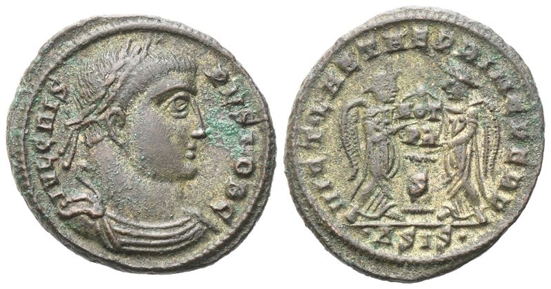 Crispus Caesar (317-326), Bronze, Siscia, C. 319-320; Æ (3,19 G; 19 MM; 1 H)
