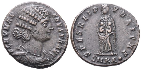 Fausta Augusta (324-326), Follis, Cyzicus, c. 326; Æ (2,92 g; 18,7 mm; 4 h)