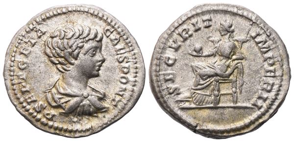 Geta as Caesar, Denarius struck under Septimius Severus and Caracalla, Rome, 200-202; AR (3,58 g; 19,3 mm; 12 h)
