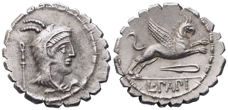 L. Papius, Denarius serratus, 79 BC; AR (3,83 g; 18,8 mm; 4 h)
