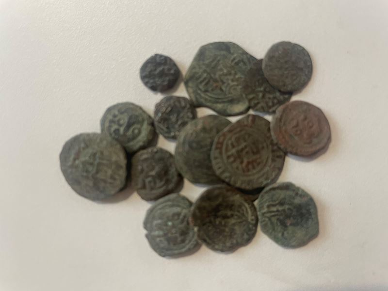 Lot Of 17 Medieval Coins. Lot Sold As Is, No Return