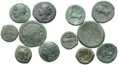 Lot Of 6 Æ Coins To Be Catalogued. Lot Sold As Is, No Returns.