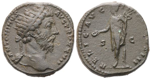 Marcus Aurelius (161-180), Dupondius, Rome, 172-173; Æ (14,64 g; 24,8 mm; 6 h)