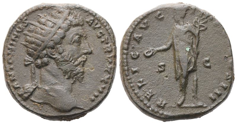 Marcus Aurelius (161-180), Dupondius, Rome, 172-173; Æ (14,64 G; 24,8 MM; 6 H)