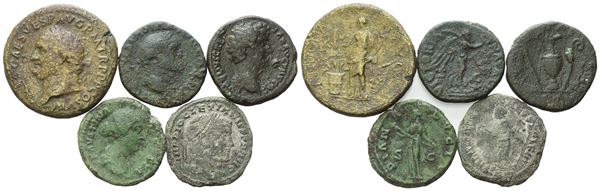  Lot of 5 Æ coins to be catalogued. Lot sold as is, no returns.