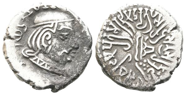 India, Post Gupta. Western Satraps, AD 100-300. AR Drachm (14 mm, 2.20 g).