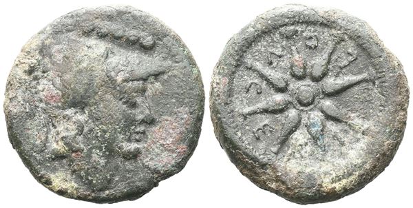Northern Apulia, Luceria, c. 211-200 BC. Æ Quincunx (26 mm, 15.95 g).