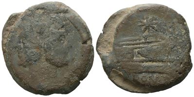 Anonymous, As, 206-195 Bc; Æ (21,66 G; 31 MM; 9 H)