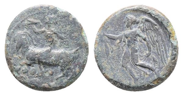 Sicily, Himera, c. 425-409 BC. Æ Tetras (16mm, 1.98g).