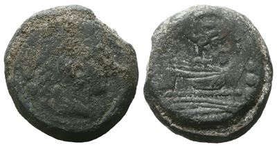 Anonymous, Quadrans, C. 189-180 Bc; Æ (11,16 G; 21 MM; 1 H)