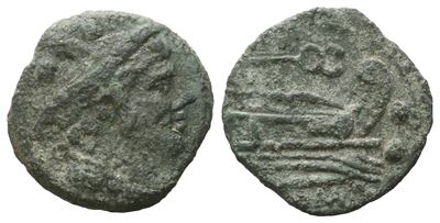 Anonymous, Sextans, C. 211-208 Bc; Æ (3,20 G; 17,5 MM; 12 H)