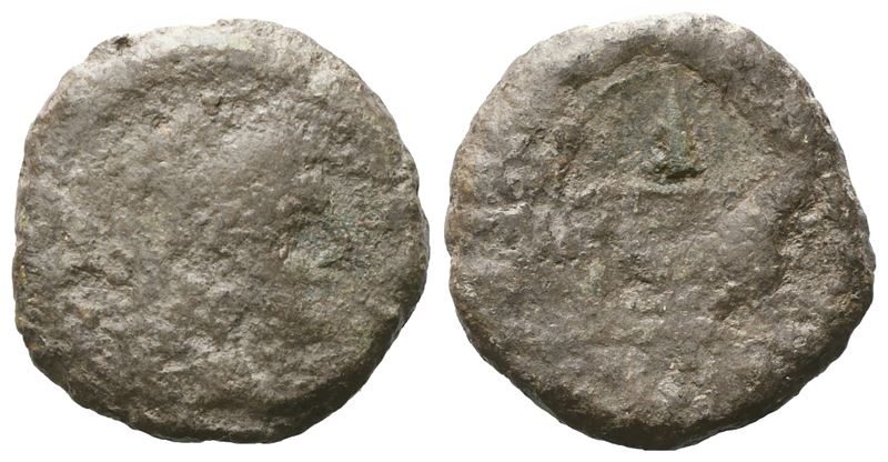 Anonymous, Quadrans, C. 206-195 Bc; Æ (8,08 G; 21,5 MM; 12 H)